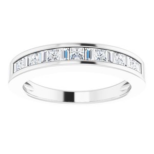14K White 1/2 CTW Natural Diamond Anniversary Band - BN & CO JEWELRY