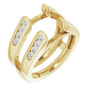 14K Yellow 1/4 CTW Natural Diamond Ring Guard - BN & CO JEWELRY