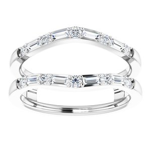 14K White 1/2 CTW Natural Diamond Ring Guard - BN & CO JEWELRY