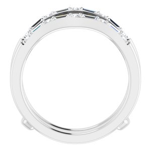 14K White 1/2 CTW Natural Diamond Ring Guard - BN & CO JEWELRY