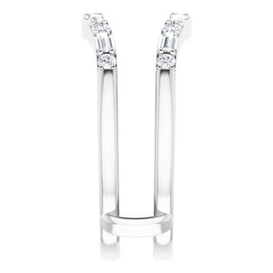 14K White 1/2 CTW Natural Diamond Ring Guard - BN & CO JEWELRY