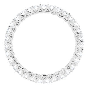 14K White 9/10 CTW Lab-Grown Diamond Eternity Band - BN & CO JEWELRY