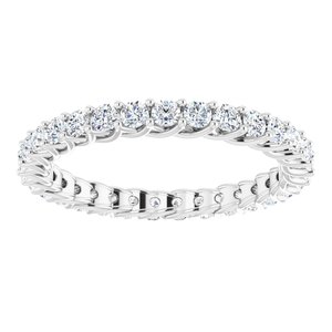 14K White 9/10 CTW Lab-Grown Diamond Eternity Band - BN & CO JEWELRY