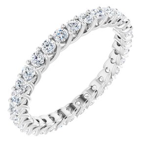 14K White 9/10 CTW Lab-Grown Diamond Eternity Band - BN & CO JEWELRY