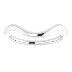 10K White Band for 10x8 mm Oval Ring - BN & CO JEWELRY