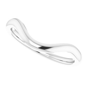 10K White Band for 10x8 mm Oval Ring - BN & CO JEWELRY