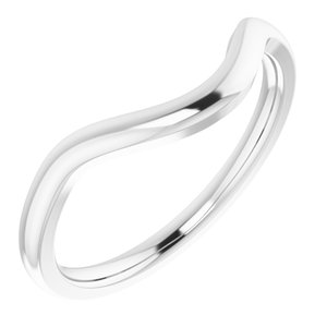 10K White Band for 10x8 mm Oval Ring - BN & CO JEWELRY
