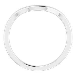 10K White Band for 10x8 mm Oval Ring - BN & CO JEWELRY