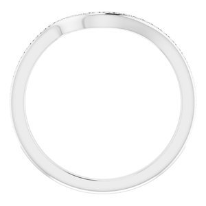 14K White 1/6 CTW Diamond Band for 6 mm Round Ring - BN & CO JEWELRY