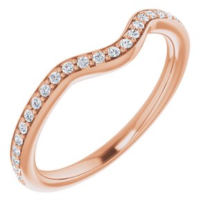 14K Rose 1/6 CTW Diamond Band for 5.8 mm Round Ring - BN & CO JEWELRY