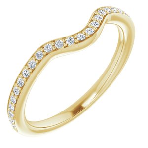 14K Yellow 1/6 CTW Diamond Band for 5.8 mm Round Ring - BN & CO JEWELRY