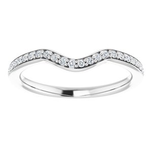 14K White 1/8 CTW Diamond Band for 5.8 mm Round Ring - BN & CO JEWELRY