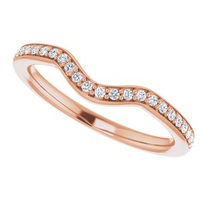 14K Rose 1/6 CTW Diamond Band for 5.8 mm Round Ring - BN & CO JEWELRY