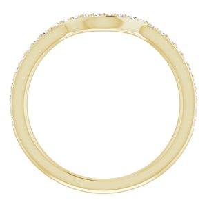 14K Yellow 1/6 CTW Diamond Band for 5.8 mm Round Ring - BN & CO JEWELRY
