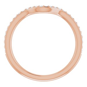 14K Rose 1/6 CTW Diamond Band for 5.8 mm Round Ring - BN & CO JEWELRY