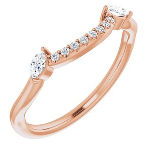 14K Rose 1/6 CTW Diamond Matching Band - BN & CO JEWELRY