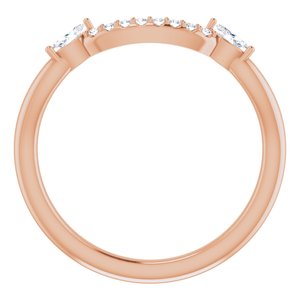 14K Rose 1/6 CTW Diamond Matching Band - BN & CO JEWELRY