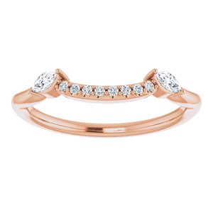 14K Rose 1/6 CTW Diamond Matching Band - BN & CO JEWELRY