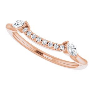 14K Rose 1/6 CTW Diamond Matching Band - BN & CO JEWELRY