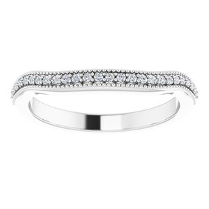 14K White 1/10 CTW Diamond Matching Band - BN & CO JEWELRY