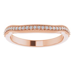 14K Rose 1/10 CTW Diamond Matching Band - BN & CO JEWELRY