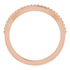 14K Rose 1/10 CTW Diamond Matching Band - BN & CO JEWELRY