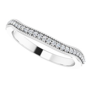 14K White 1/10 CTW Diamond Matching Band - BN & CO JEWELRY