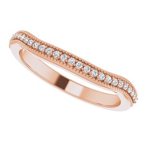 14K Rose 1/10 CTW Diamond Matching Band - BN & CO JEWELRY