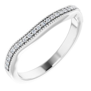 14K White 1/10 CTW Diamond Matching Band - BN & CO JEWELRY