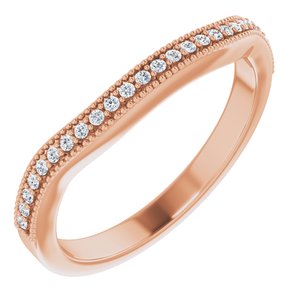 14K Rose 1/10 CTW Diamond Matching Band - BN & CO JEWELRY