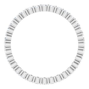 Platinum 1/2 CTW Natural Diamond Eternity Band Size 8 - BN & CO JEWELRY