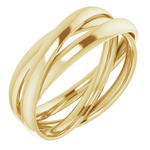 14K Yellow Three Band Rolling Ring Size 7 - BN & CO JEWELRY