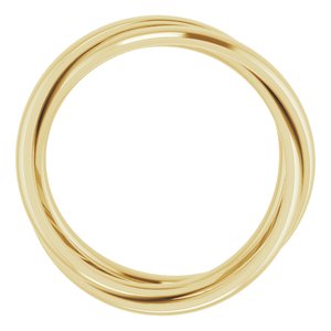 14K Yellow Three Band Rolling Ring Size 7 - BN & CO JEWELRY