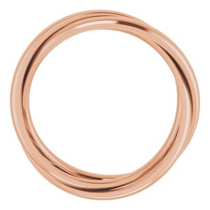 14K Rose Three Band Rolling Ring Size 6 - BN & CO JEWELRY