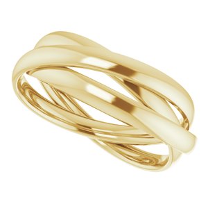 14K Yellow Three Band Rolling Ring Size 7 - BN & CO JEWELRY