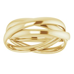 14K Yellow Three Band Rolling Ring Size 7 - BN & CO JEWELRY