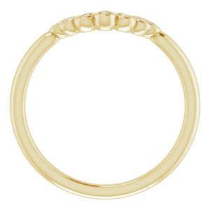 14K Yellow .025 CTW Natural Diamond Vintage-Inspired Contour Band - BN & CO JEWELRY