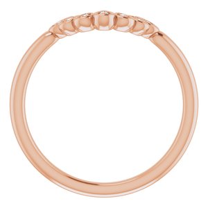 14K Rose .025 CTW Natural Diamond Vintage-Inspired Contour Band - BN & CO JEWELRY