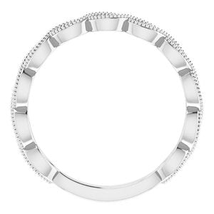 14K White 1/8 CTW Diamond Matching Band - BN & CO JEWELRY