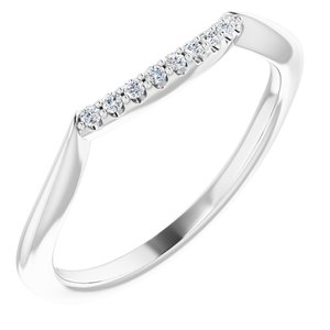 14K White .06 CTW Diamond Matching Band - BN & CO JEWELRY
