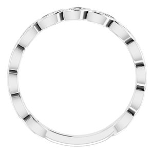 14K White 1/5 CTW Lab-Grown Diamond Anniversary Band - BN & CO JEWELRY