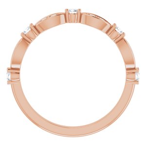 14K Rose 1/3 CTW Lab-Grown Diamond Anniversary Band - BN & CO JEWELRY