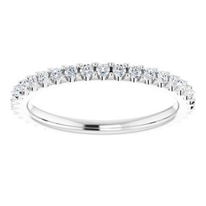 14K White 1/3 CTW Natural Diamond Eternity Band Size 7 - BN & CO JEWELRY