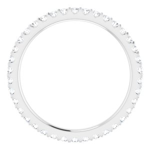 14K White 1/3 CTW Natural Diamond Eternity Band Size 6 - BN & CO JEWELRY
