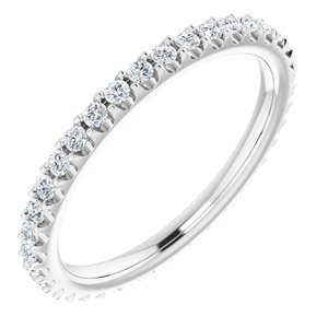 Platinum 1/3 CTW Natural Diamond Eternity Band Size 5.5 - BN & CO JEWELRY