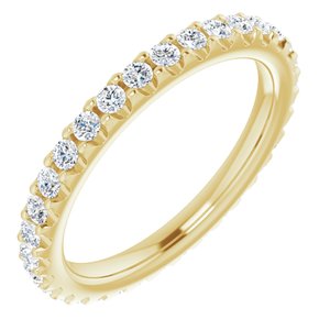 14K Yellow 1/2 CTW Natural Diamond Eternity Band Size 5 - BN & CO JEWELRY