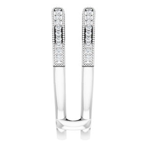 14K White 1/4 CTW Natural Diamond Ring Guard - BN & CO JEWELRY