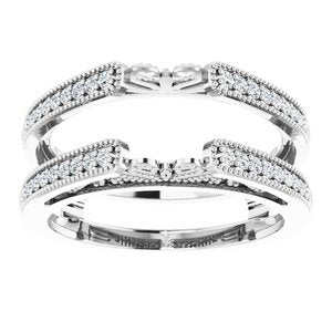14K White 1/4 CTW Natural Diamond Ring Guard - BN & CO JEWELRY