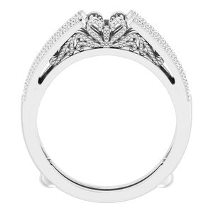 14K White 1/4 CTW Natural Diamond Ring Guard - BN & CO JEWELRY