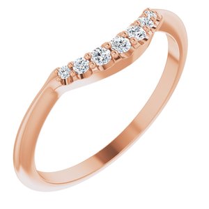 14K Rose 1/8 CTW Natural Diamond Contour Band - BN & CO JEWELRY